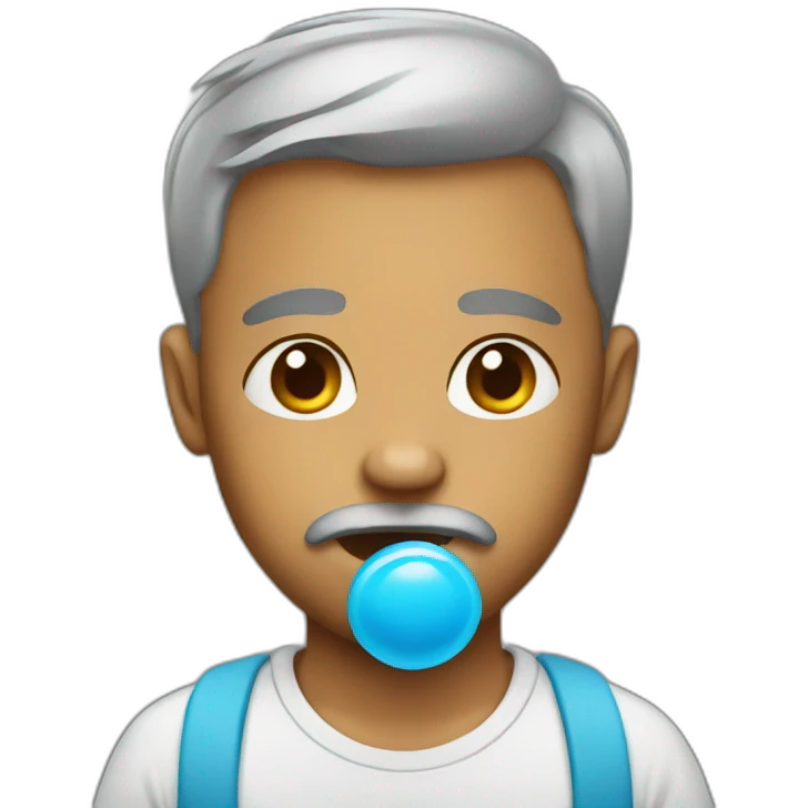 Men with a pacifier emoji