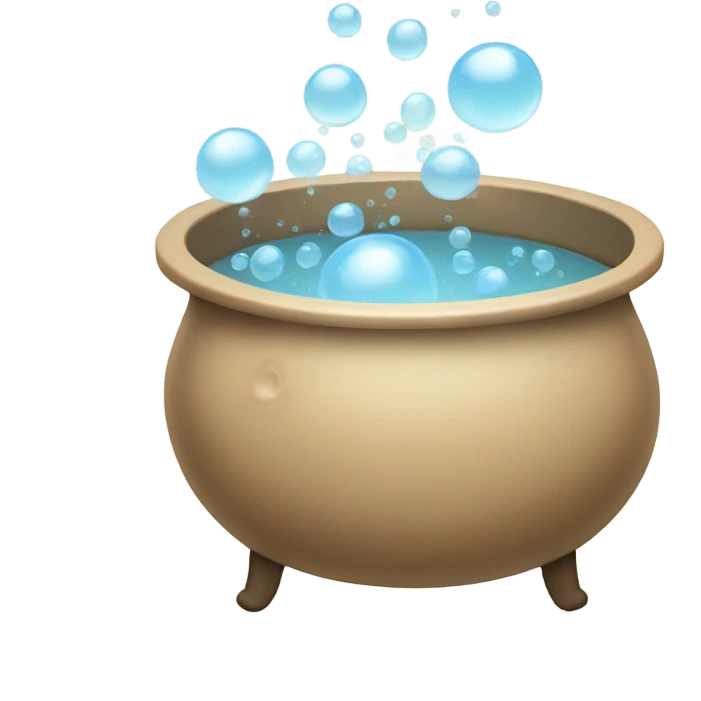 Beige cauldron with bubbles  emoji