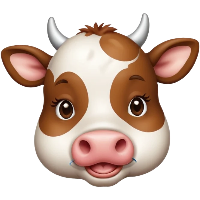  Cute cow blowing kiss emoji