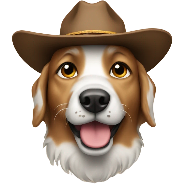 Dog with cowboy hat emoji