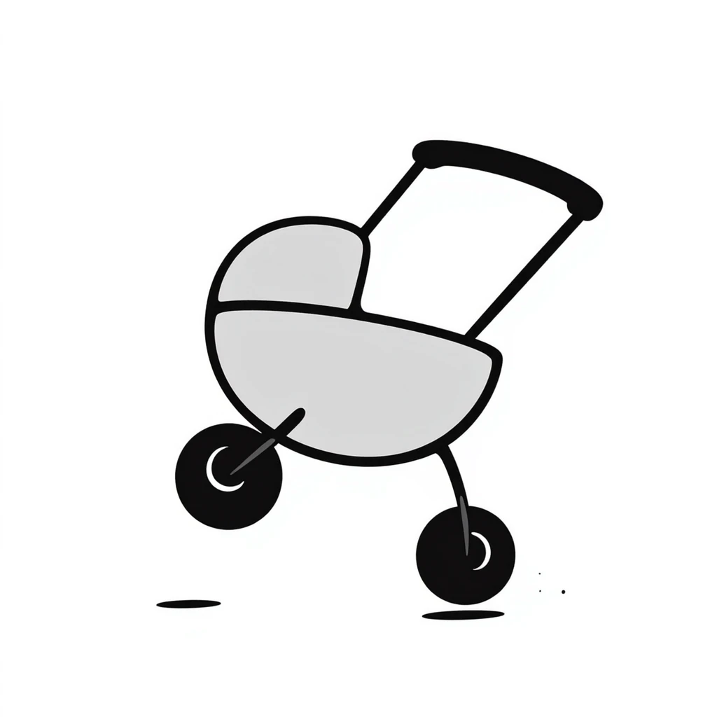 stroller doing a wheelie emoji