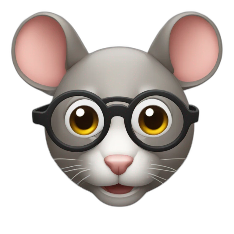 Rato de óculos escuro emoji