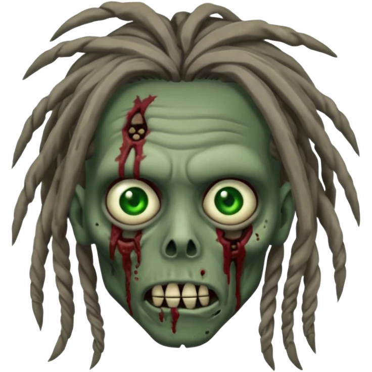 create zombie with dreadlocks emoji