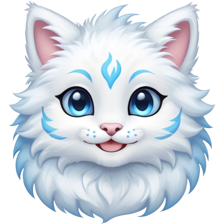 Kawaii bright fantasy ethereal anthro feline fursona animal creature emoji