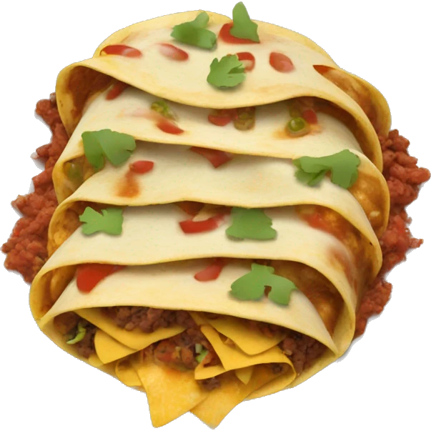 Enchiladas with tacos emoji