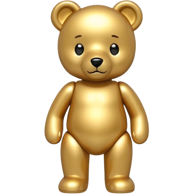 gold metal tedy bear emoji