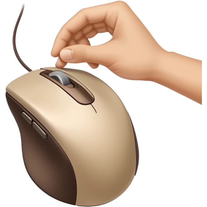 click the computer mouse with a hand emoji
