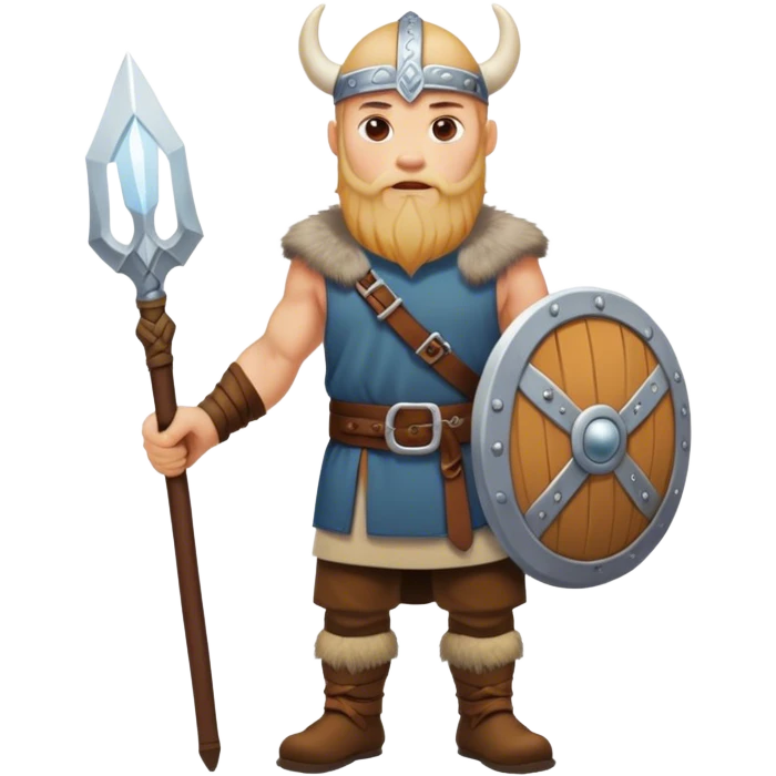 Viking norwegian without beard in full height  emoji