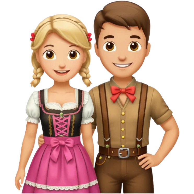 Dirndl und Lederhose  emoji