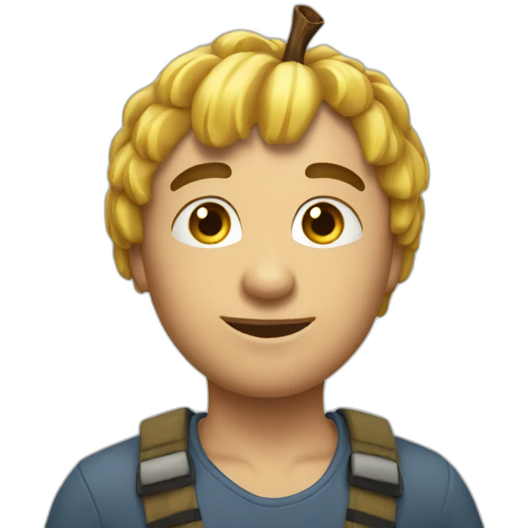 Une pomme avec des bras emoji