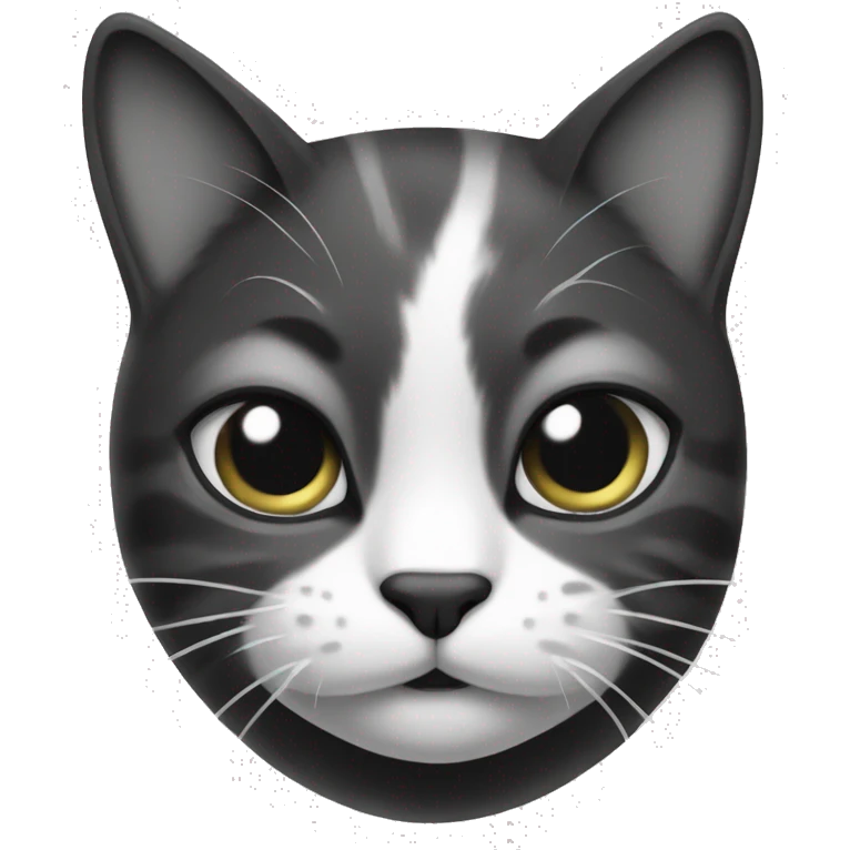 Cat black and white emoji