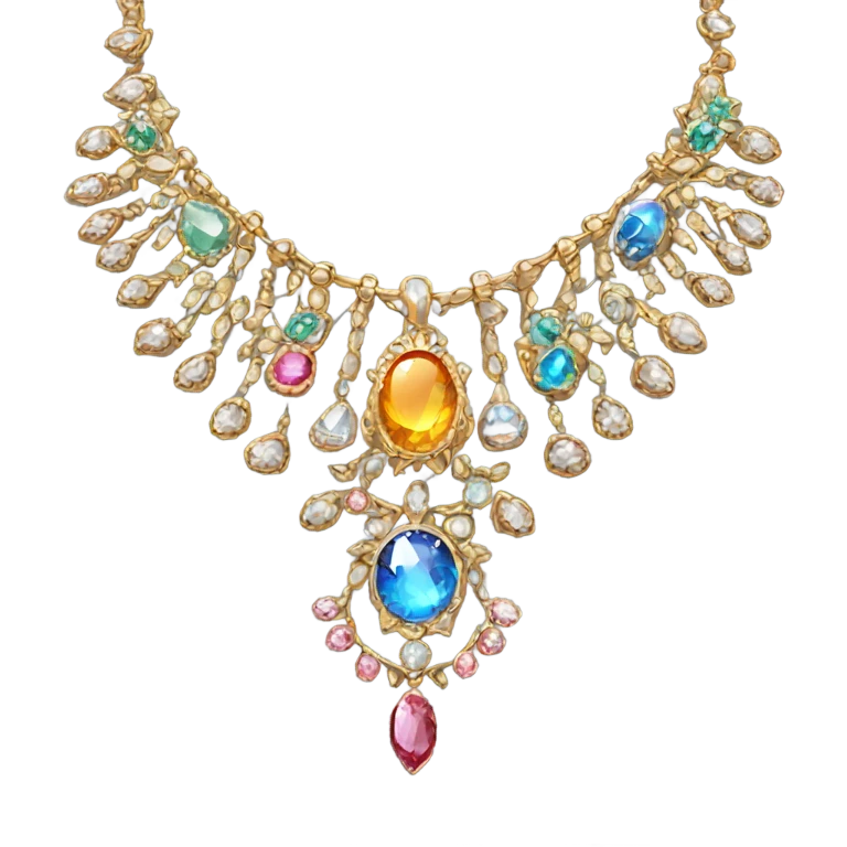 Shiny necklace emoji