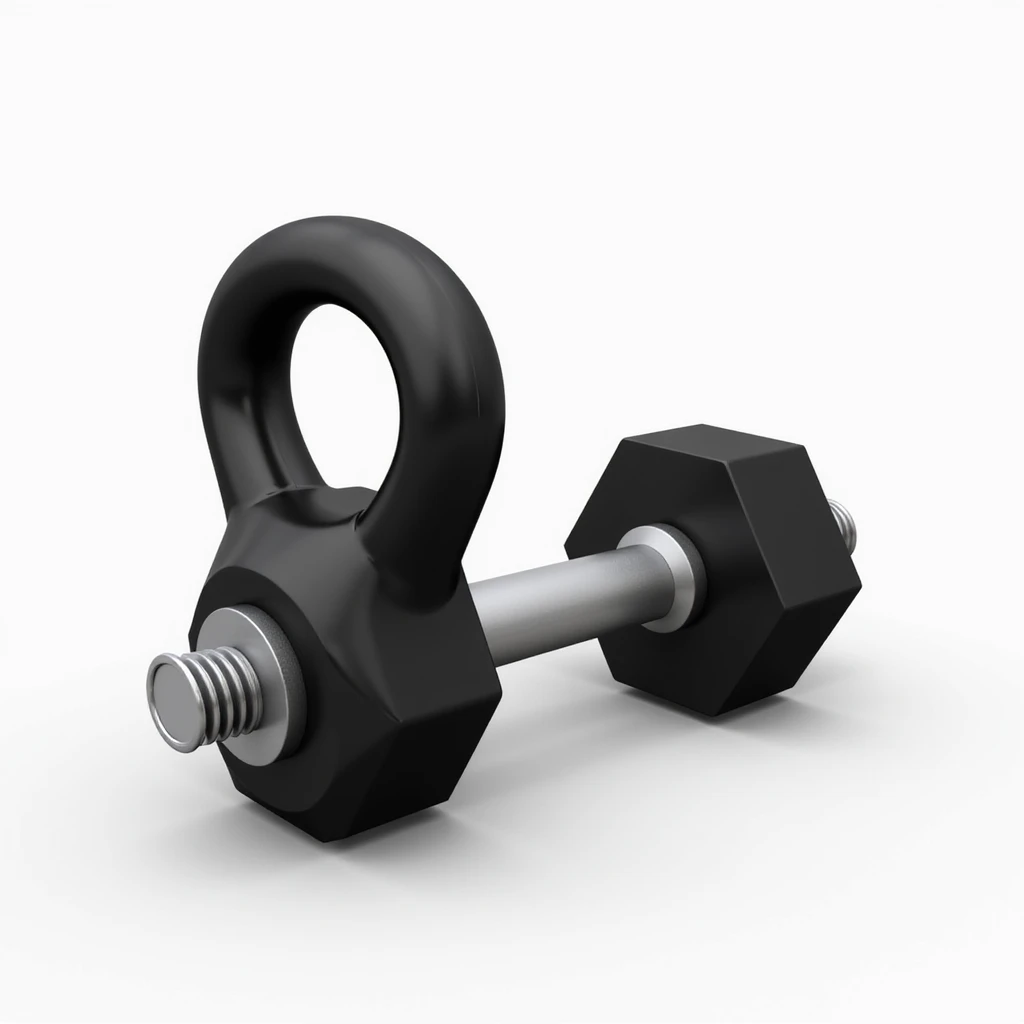 hyperrealistic illustration of a gym weight (dumbbell or kettlebell) isolated on white background, realistic details, soft shading, no other elements emoji