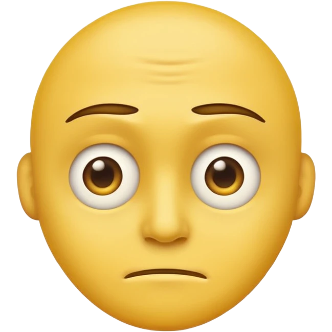 side eye emoji meme, yellow face, unimpressed look, eyes glancing sideways, classic emoji style emoji
