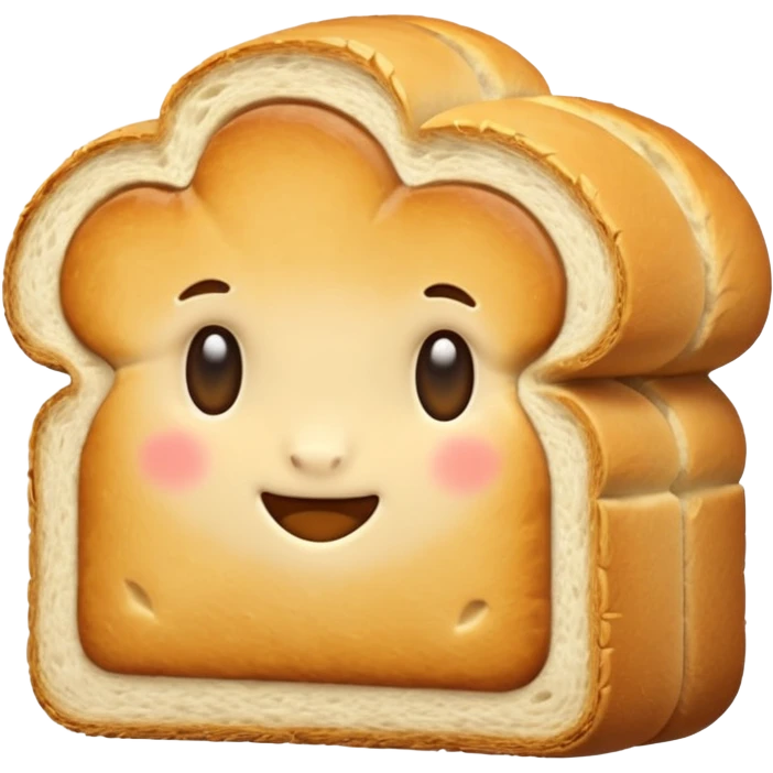 slice of bread, minimal, simple, clear emoji