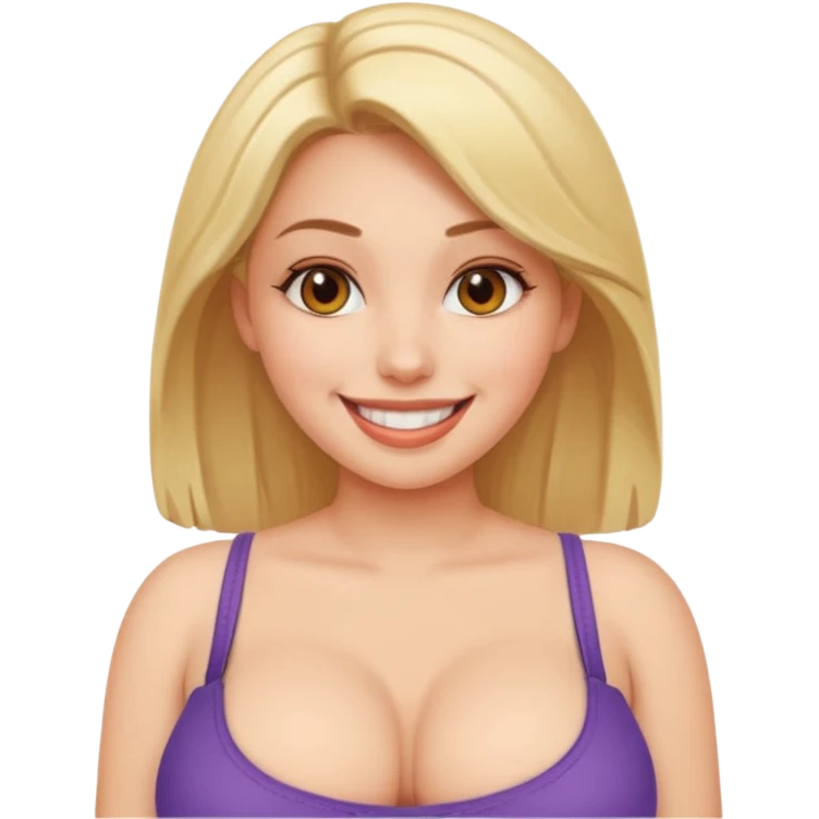 Hot girl with big boobs  emoji