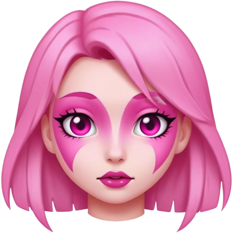 Girl with pink  emoji