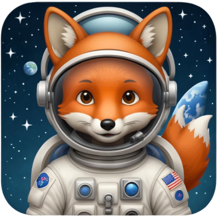 brown fox astronaut emoji