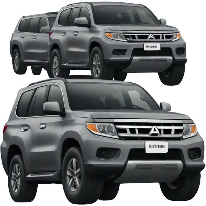 A gray Pajero gen 3 emoji