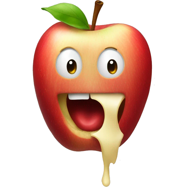 apple being eaten  by himself emoji