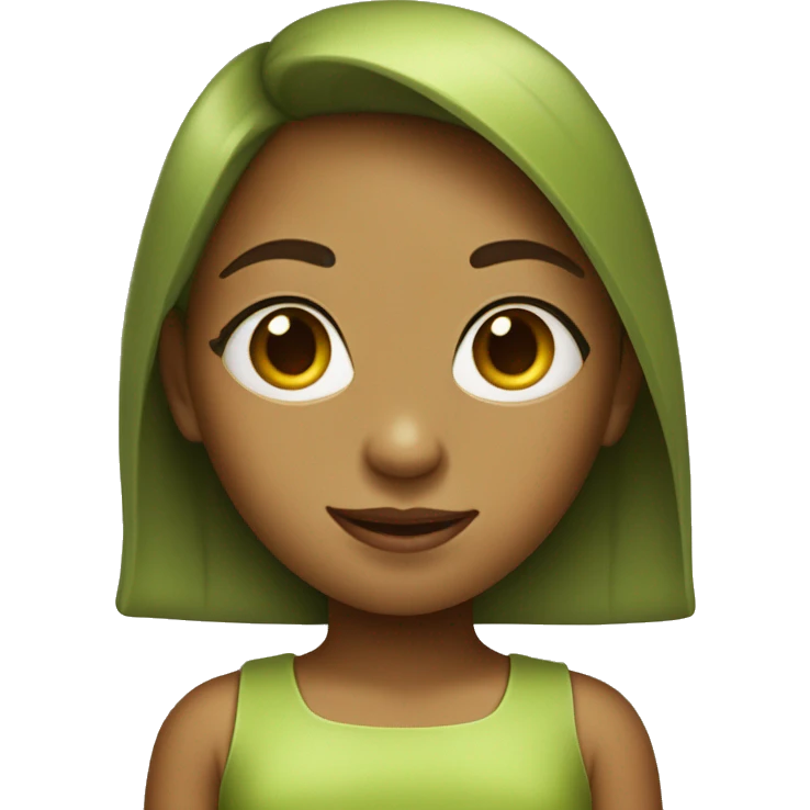 Girl in pistachio costume  emoji