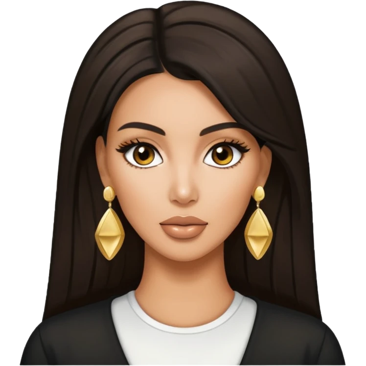kim kardashian with earrings emoji
