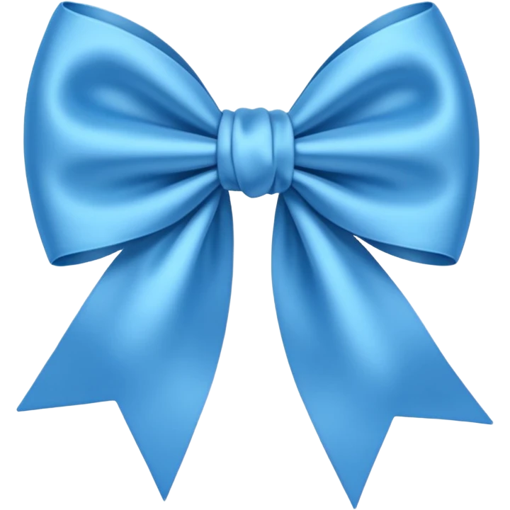 Blue bow emoji