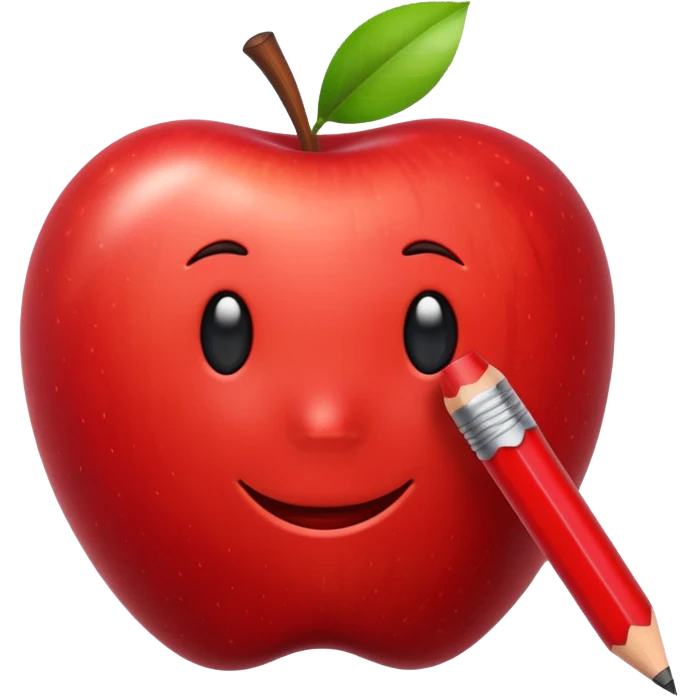 Apple white pencil emoticon emoji