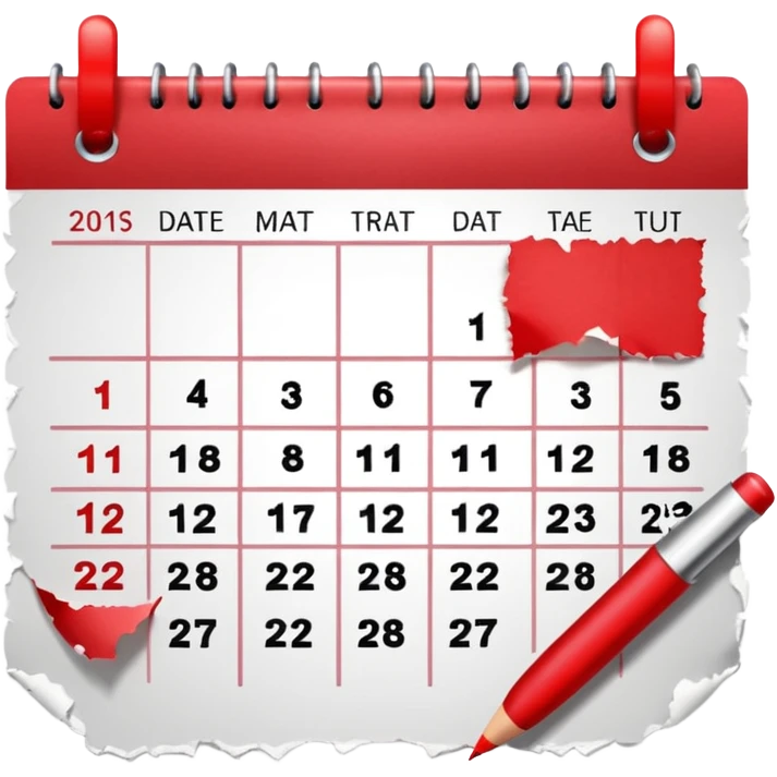 calendar crossed out emoji