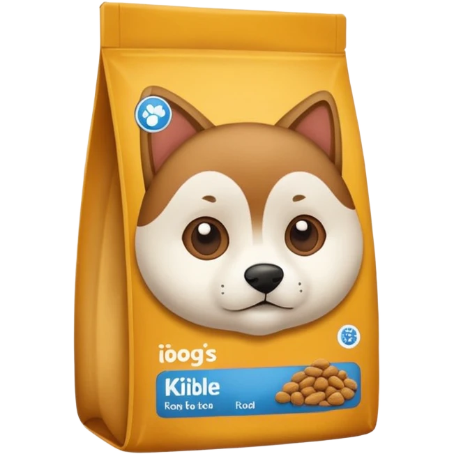 Pet food bag, kibble or pellets emoji