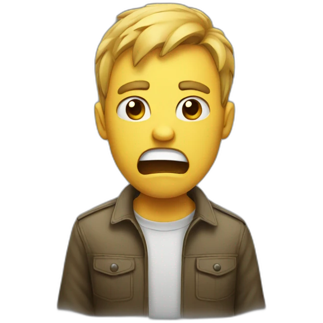 Aggressive person emoji