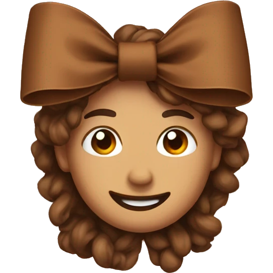 brown bow emoji