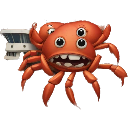 huge boat filled with crabs emoji