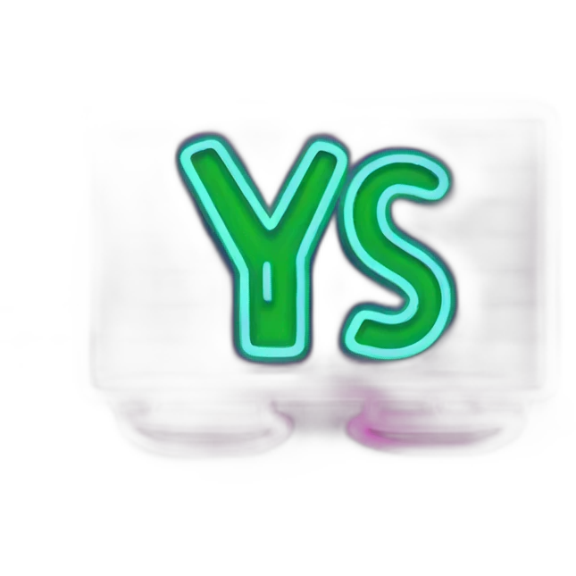 Neon sign that says “yes” emoji