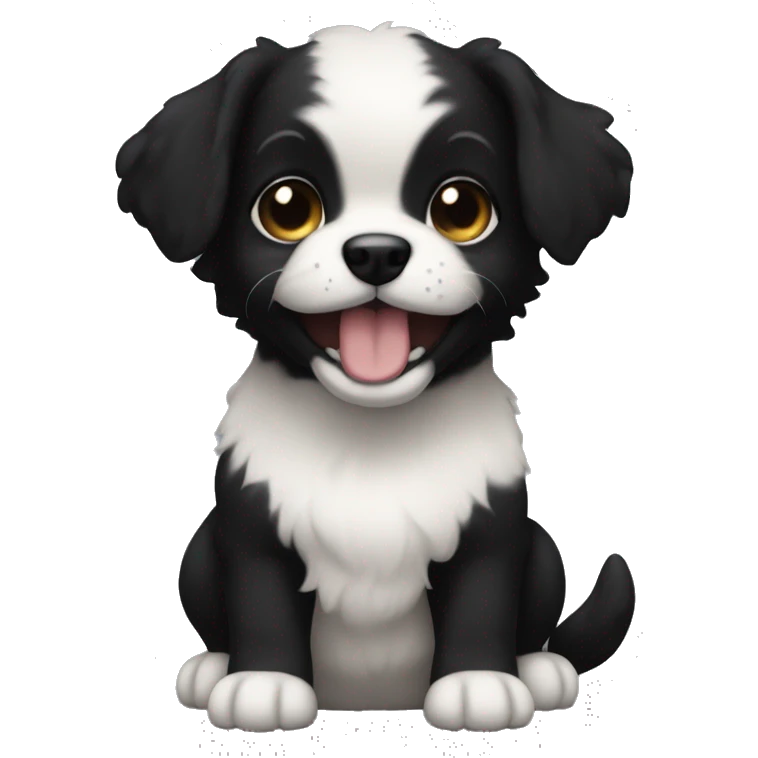 All black only peekapoo puppy. No other color of fur. Underbite with teeth showing. Small.  emoji