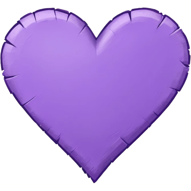 Hand-drawn paper with a purple heart outline emoji