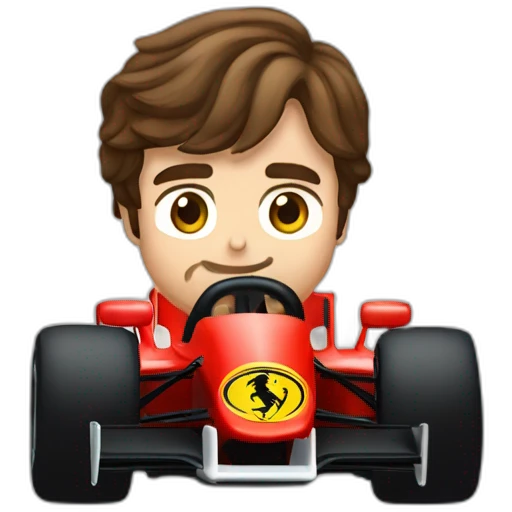 fernando alonso driving a ferrari f1 emoji