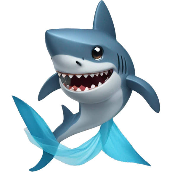 a shark using a tutu emoji