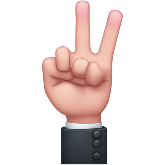 Make the pinkie, index, and middle finger sticking up and the rest of the fingers down emoji