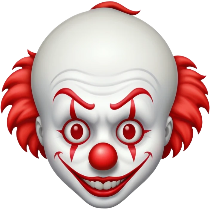 A dark clown emoji