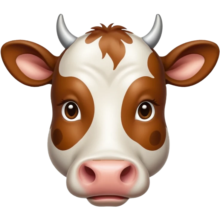 A cow in white background emoji