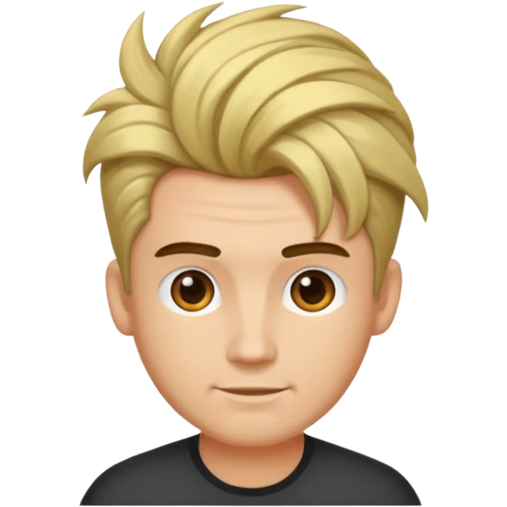 man with hair up emoji