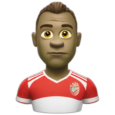 shrek with a benfica shirt emoji
