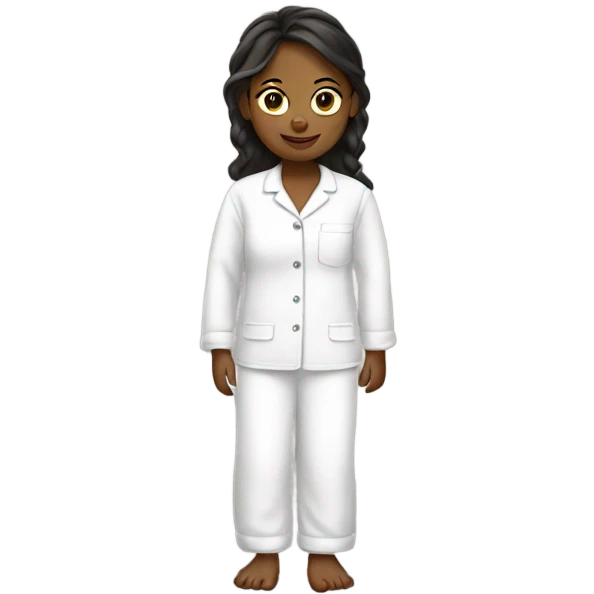 girl in white pajama  emoji