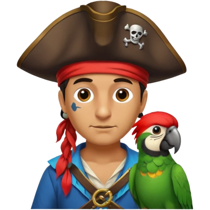 pirate and parrot emoji