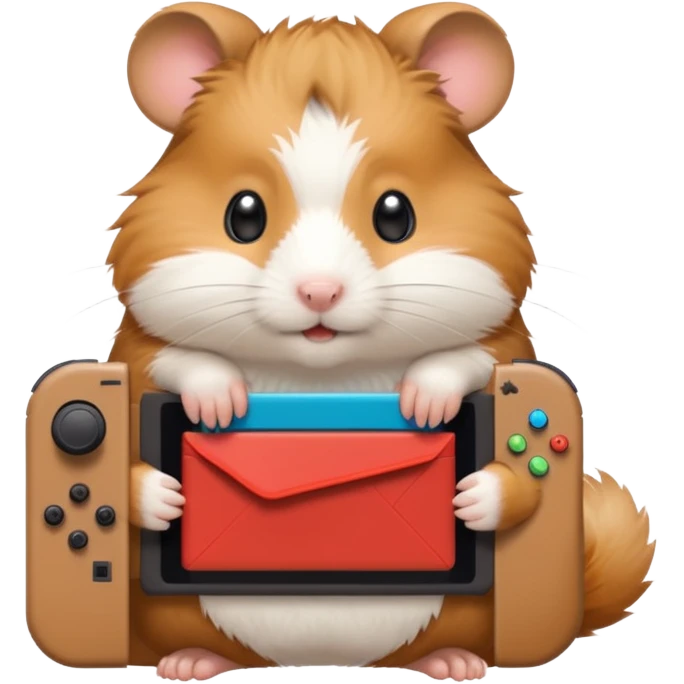 hamster playing Nintendo switch emoji