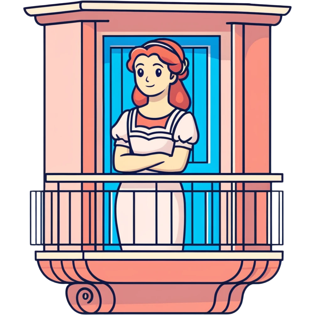 Juliet on a balcony emoji