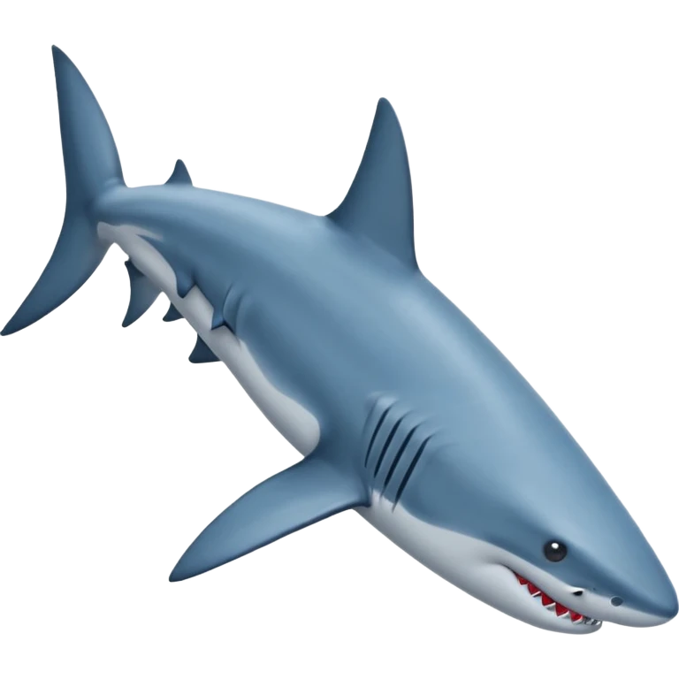 Requin avec trois chaussures nike bleu au bout de chaque nageoir emoji