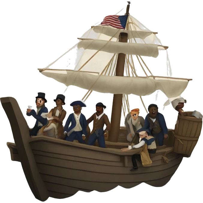 The Boston tea party emoji
