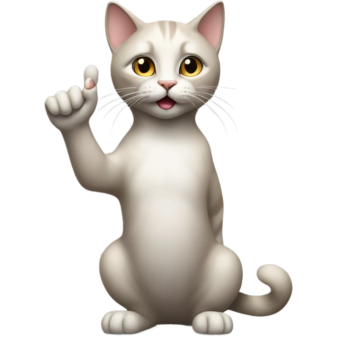 cat with middle finger emoji
